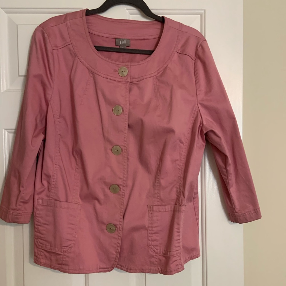 Pale pink casual blazer